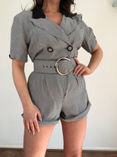 Load image into Gallery viewer, Vintage 80s Houndstooth Playsuit
