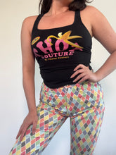Load image into Gallery viewer, Vintage Versace 90s rave multi coloured harlequin check denim Jeans
