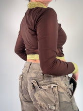 Load image into Gallery viewer, Vintage Y2K leopard print mesh lace zip through hoody top
