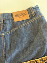 Load image into Gallery viewer, Vintage Y2K Moschino Denim Embroidery Anglaise Frill Skirt
