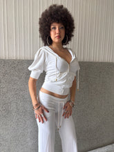 Load image into Gallery viewer, Vintage Y2K Juicy Couture White Crop sleeve Tracksuit
