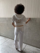 Load image into Gallery viewer, Vintage Y2K Juicy Couture White Crop sleeve Tracksuit
