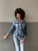 Load image into Gallery viewer, Vintage Y2K Fornarina Denim 3/4 Sleeve Jacket
