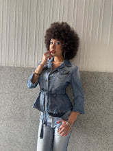 Load image into Gallery viewer, Vintage Y2K Fornarina Denim 3/4 Sleeve Jacket
