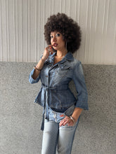 Load image into Gallery viewer, Vintage Y2K Fornarina Denim 3/4 Sleeve Jacket
