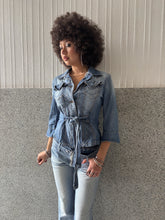 Load image into Gallery viewer, Vintage Y2K Fornarina Denim 3/4 Sleeve Jacket
