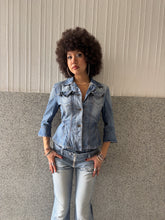 Load image into Gallery viewer, Vintage Y2K Fornarina Denim 3/4 Sleeve Jacket
