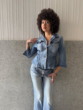 Load image into Gallery viewer, Vintage Y2K Fornarina Denim 3/4 Sleeve Jacket
