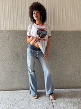 Load image into Gallery viewer, Vintage Y2K Double Layered Jean Pin Stripe Split Flare Jeans
