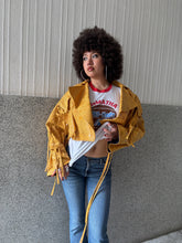 Load image into Gallery viewer, Yellow Croc Crop Jacket
