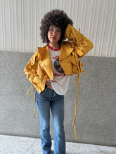 Load image into Gallery viewer, Yellow Croc Crop Jacket
