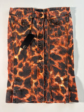 Load image into Gallery viewer, Vintage Y2K Roberto Cavalli BNWT Leopard Print Denim Midi Skirt
