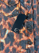 Load image into Gallery viewer, Vintage Y2K Roberto Cavalli BNWT Leopard Print Denim Midi Skirt
