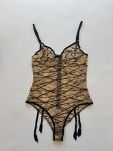 Load image into Gallery viewer, Agent Provocateur Pink Mesh Barb Wire Body Suit
