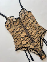 Load image into Gallery viewer, Agent Provocateur Pink Mesh Barb Wire Body Suit
