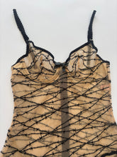 Load image into Gallery viewer, Agent Provocateur Pink Mesh Barb Wire Body Suit
