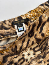 Load image into Gallery viewer, Roberto Cavalli F/W 03 Leopard and Chain Print Midi Skirt
