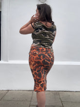 Load image into Gallery viewer, Vintage Y2K Roberto Cavalli BNWT Leopard Print Denim Midi Skirt
