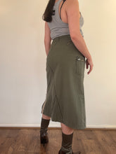 Load image into Gallery viewer, Vintage Y2K Khaki Cargo Midi Skirt

