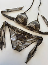 Load image into Gallery viewer, Vintage Y2K Camo Chain Stud Bikini
