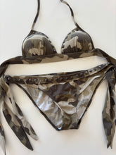 Load image into Gallery viewer, Vintage Y2K Camo Chain Stud Bikini
