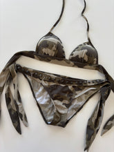 Load image into Gallery viewer, Vintage Y2K Camo Chain Stud Bikini
