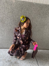 Load image into Gallery viewer, Vintage Y2K  Sophia Pigozzi Pleated Flower Brown Suit
