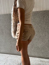 Load image into Gallery viewer, Vintage Y2K Tan Bow Detail Micro Bloomer Shorts
