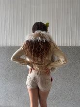 Load image into Gallery viewer, Vintage Y2K Tan Elle Tahari Frill Embroidered Blazer Jacket
