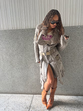 Load image into Gallery viewer, Vintage Y2K Juju &amp; Christine Faux Fur collar Long knit Cardigan
