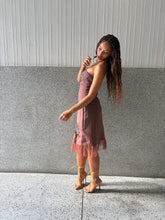 Load image into Gallery viewer, Vintage Y2K Brown Leopard Print Beaded Boob Tube Dress
