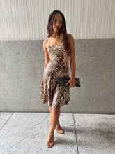 Load image into Gallery viewer, Vintage Y2K Cavalli Snakeskin Silk Midi Dress
