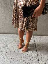 Load image into Gallery viewer, Vintage Y2K Cavalli Snakeskin Silk Midi Dress
