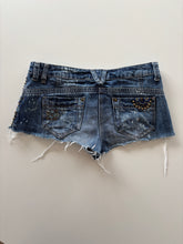Load image into Gallery viewer, Vintage Y2K River Island Denim Beaded Cut off Shorts
