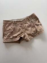 Load image into Gallery viewer, Vintage Y2K Tan Bow Detail Micro Bloomer Shorts
