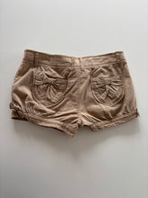 Load image into Gallery viewer, Vintage Y2K Tan Bow Detail Micro Bloomer Shorts
