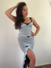Load image into Gallery viewer, Vintage Y2K Wheels &amp; Dollbaby Baby Blue Polka Dot Skirt &amp; Top Co-ord Set
