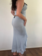 Load image into Gallery viewer, Vintage Y2K Wheels &amp; Dollbaby Baby Blue Polka Dot Skirt &amp; Top Co-ord Set
