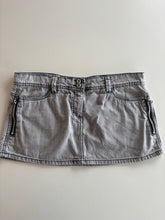 Load image into Gallery viewer, Vintage Y2K indie sleaze grey denim micro mini Skirt
