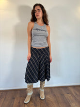 Load image into Gallery viewer, Vintage Y2K Tartan Navy Button Up Skirt
