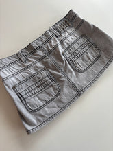 Load image into Gallery viewer, Vintage Y2K indie sleaze grey denim micro mini Skirt
