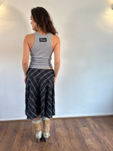 Load image into Gallery viewer, Vintage Y2K Tartan Navy Button Up Skirt

