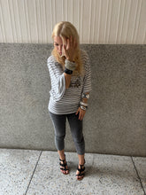 Load image into Gallery viewer, Vintage Y2K Galliano BNWT striped grey batwing Top
