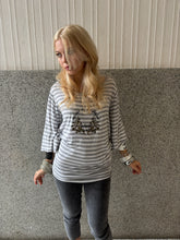 Load image into Gallery viewer, Vintage Y2K Galliano BNWT striped grey batwing Top

