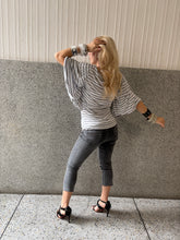 Load image into Gallery viewer, Vintage Y2K Galliano BNWT striped grey batwing Top
