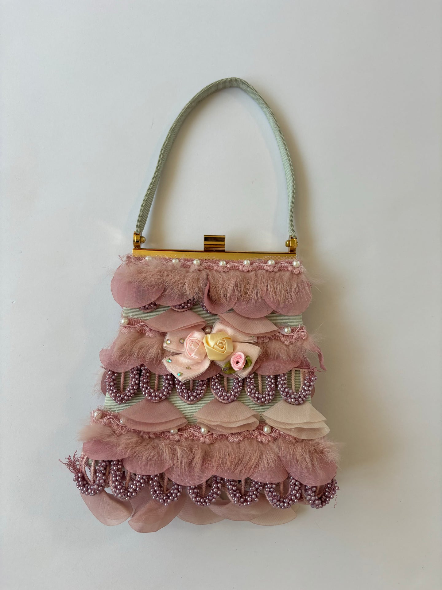 Vintage Y2K Lilac Frill Handbag