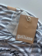 Load image into Gallery viewer, Vintage Y2K Galliano BNWT striped grey batwing Top
