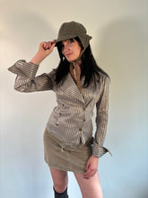 Load image into Gallery viewer, Vintage Y2K Brown Check Double Breasted Shirt
