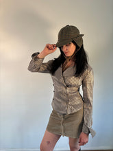 Load image into Gallery viewer, Vintage Y2K Brown Check Double Breasted Shirt
