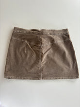 Load image into Gallery viewer, Vintage Y2K Velvet Beige Lace up Mini Skirt
